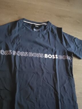 BOSS Navy Short-Sleeve Logo Tee